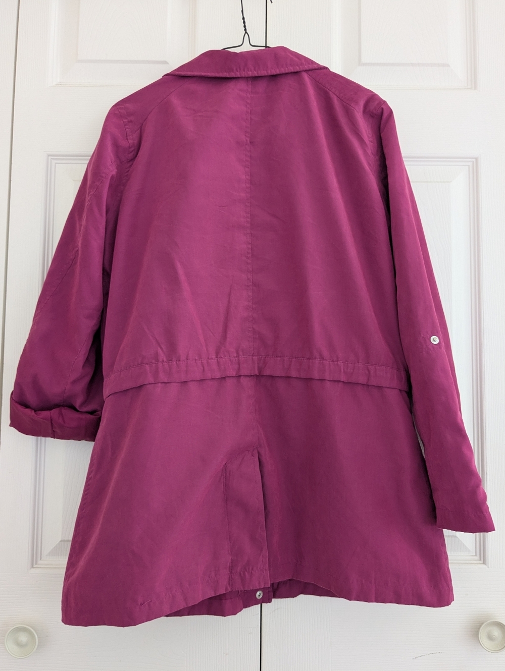 Women’s Magenta Button-Front Jacket - Picture 2 of 8